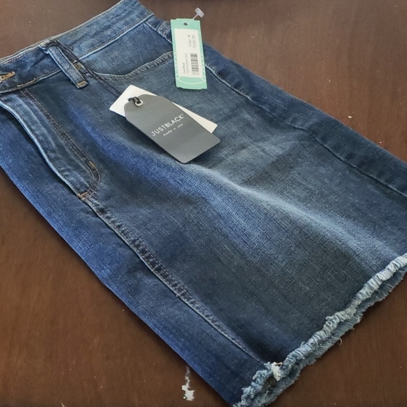 just black tatiana denim skirt